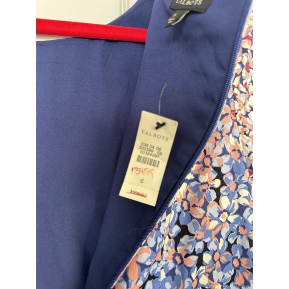 Talbots Floral Ombre Sheath Career Dress Size 6 - Picture 8 of 9